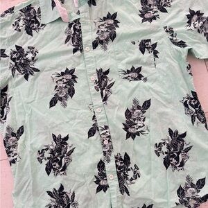 Star Wars Green and Black Casual Button Down Shirt